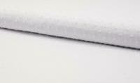 Cotton DOBBY Dressmaking Fabric Craft Material - WHITE